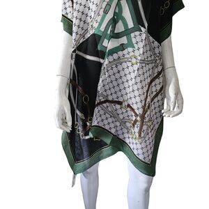 Elegant Green and White Kimono